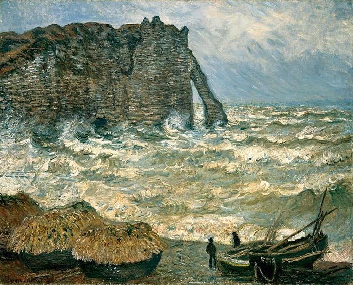 Claude Monet Stormy Sea in Etretat china oil painting image